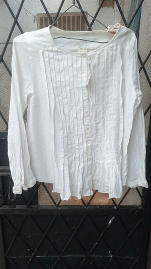 Baju putih tangan panjang wanita-New
