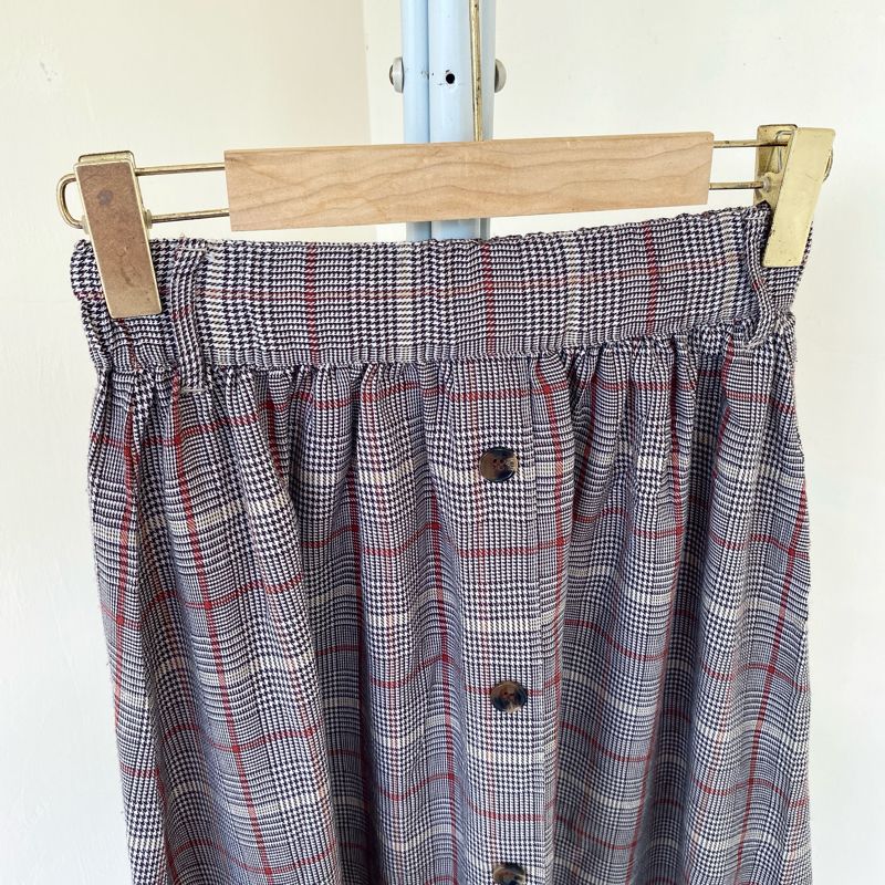 Flare Tartan Houndstooth Skirt, foto 2
