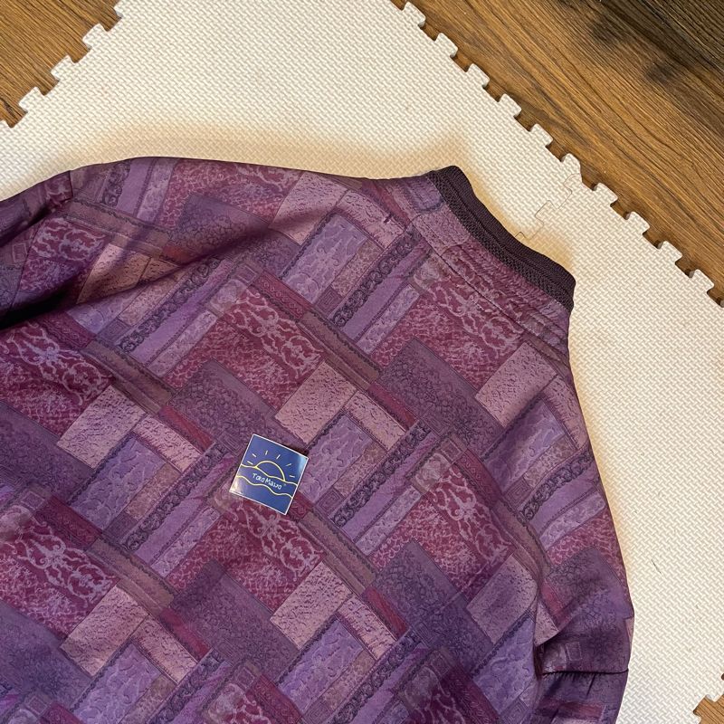 Vintage Bomber Casual Jacket Abstract Pattern, foto 8