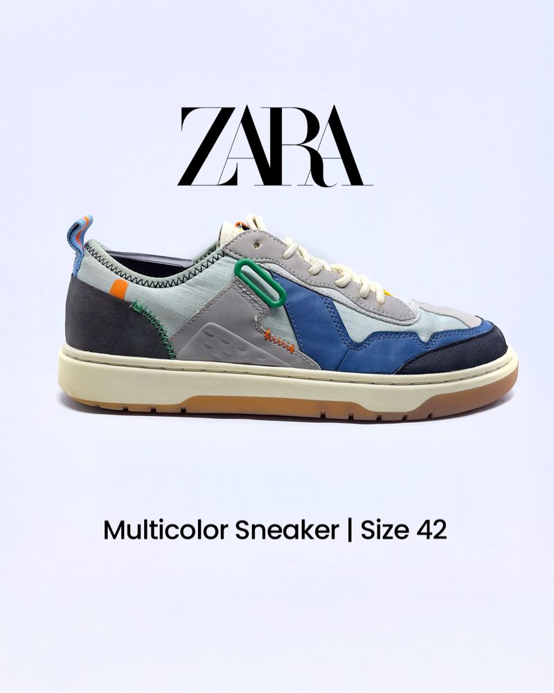 ZARA Multicolor Canvas Sneaker Unik Style Preloved
