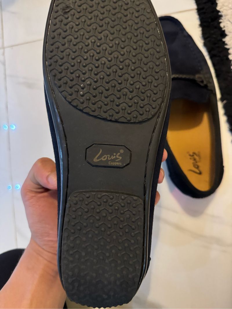 Preowned Louis cuppers suede loafers, foto 2