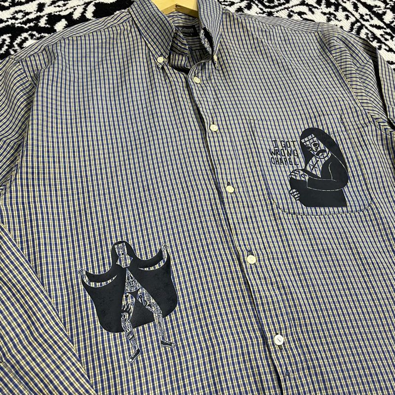 Boxy croped shirt patch Grunge, foto 3