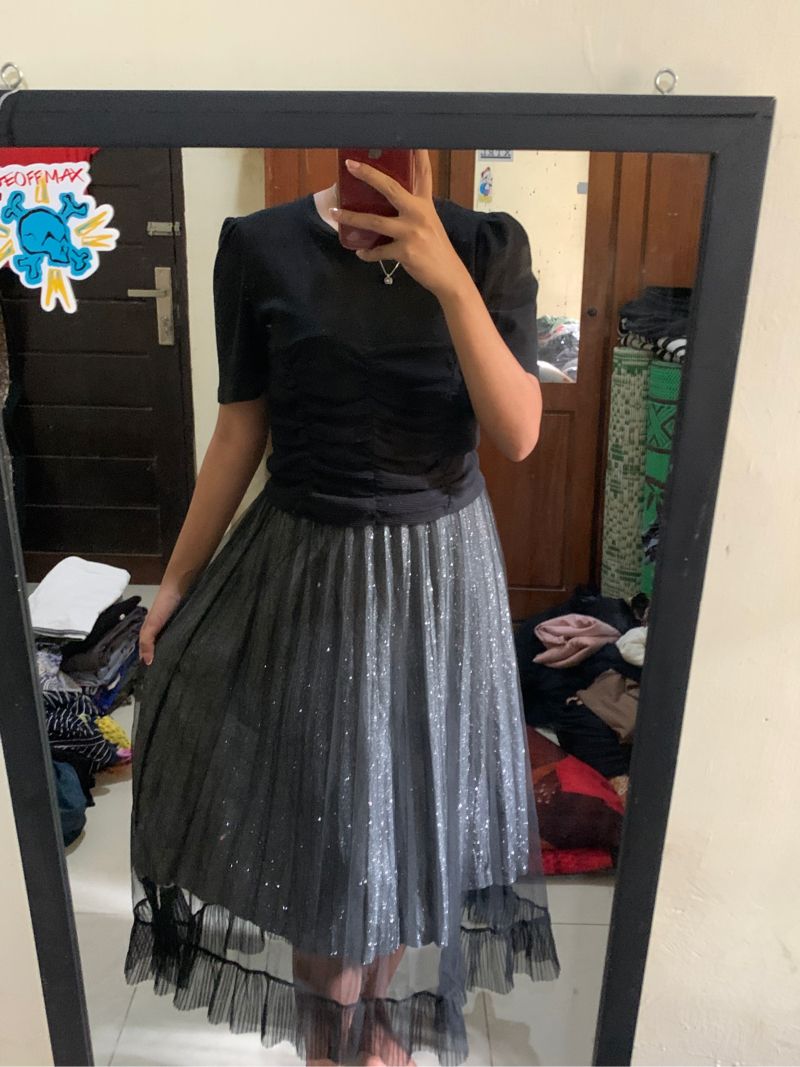 Rok Tutu Hitam Silver, foto 2