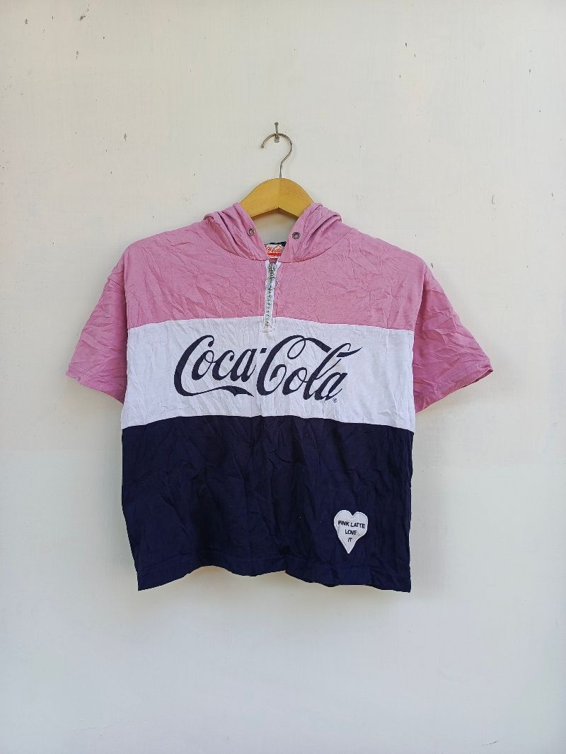 crop tshirt hoodie coca cola Preloved