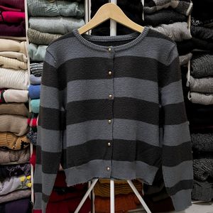 RAJUT SALUR BIRU CHARCOAL