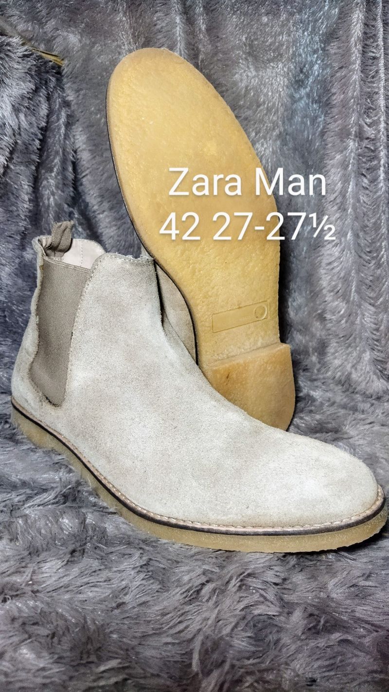 ZARA MAN Suede Chelsea Boot Size 42 Made in Albania