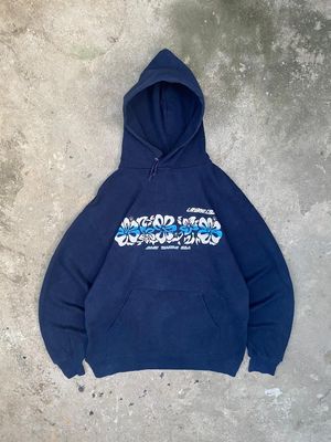 90s Vintage Lahaina Crews Hawaii USA Indigo Blue hoodie