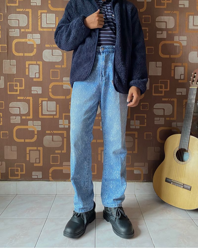 Simple Society Pattern Blue Jeans Regular Fit, foto 2