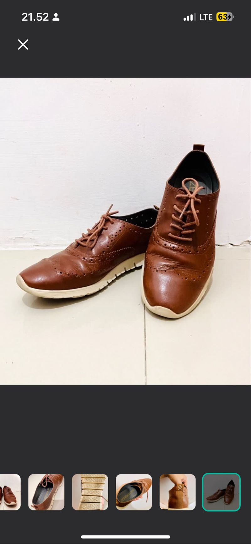 Preloved Authentic Cole Haan Shoe 'Zerogrand Wingtip Oxford', foto 2