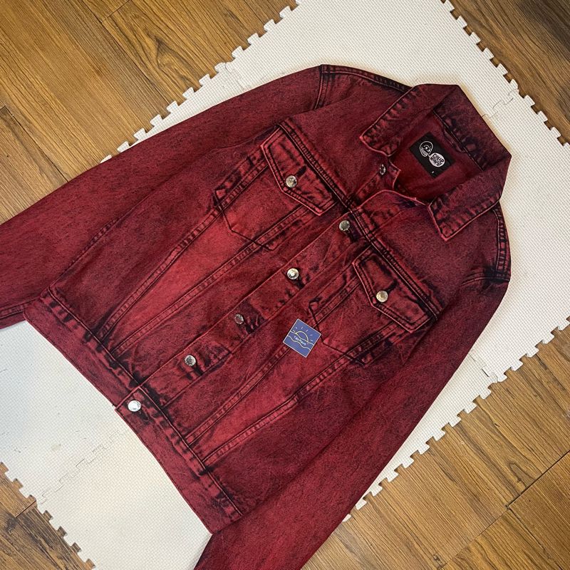 Cheap Monday Trucker Staple Denim Jacket Remake Red 0230165, foto 2