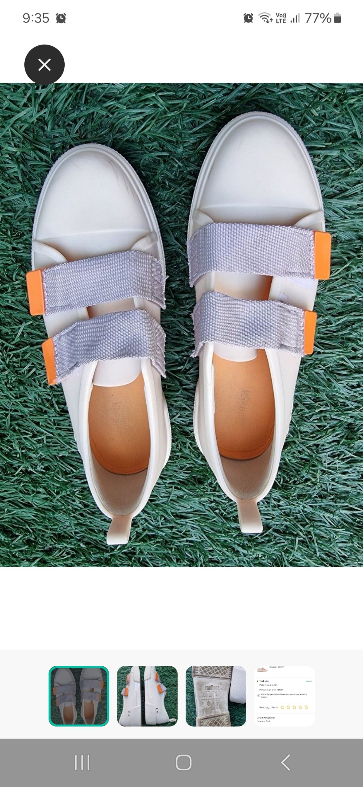 Melissa Streetwear Sneakers Wanita cream