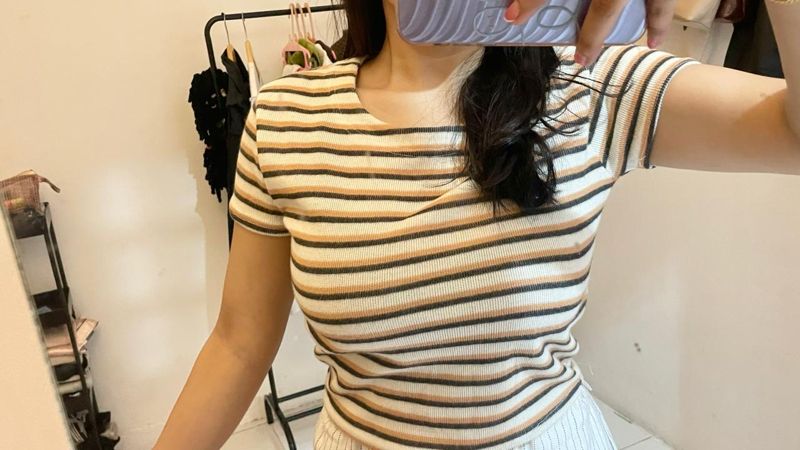 Crop Top Salur Knitt, foto 3