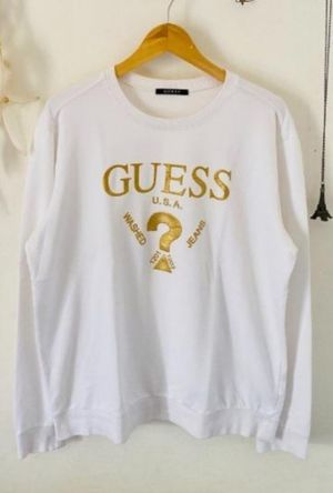 CREWNEK GUESS LOGO GOLD