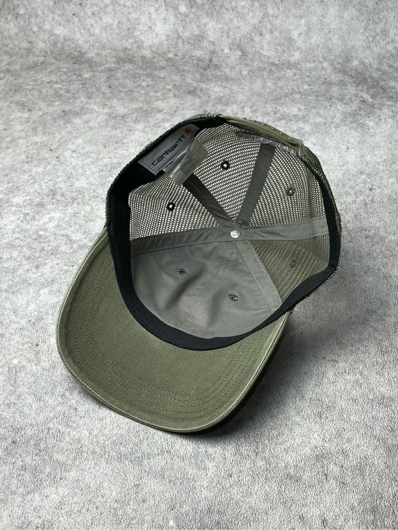 Topi Carharrt Buffalo Trucker Cap Olive Forest Adjustable Se, foto 7