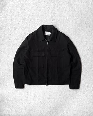 A-BON Blouson Jacket Black Double Zipper