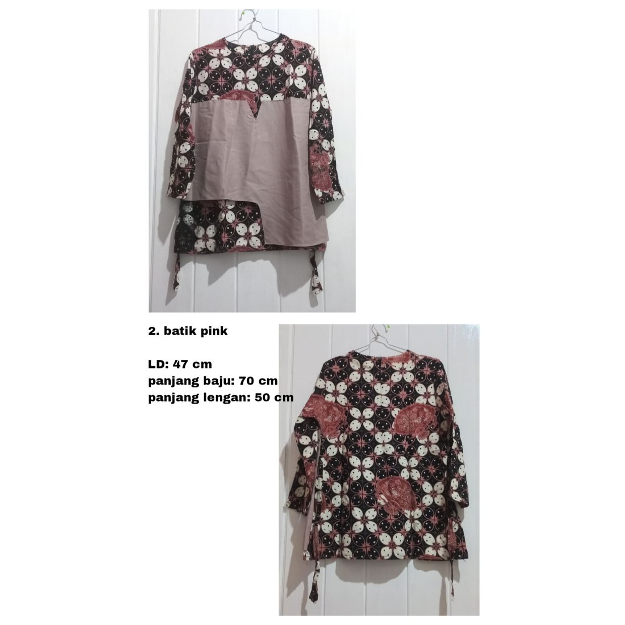 batik pink LD: 47 cm panjang, foto 3