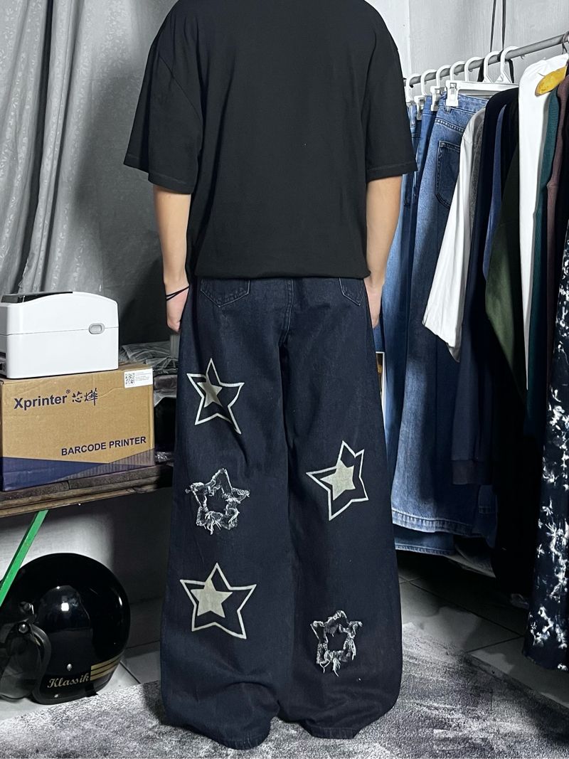 Baggy jeans Navy patern “ Star “, foto 4
