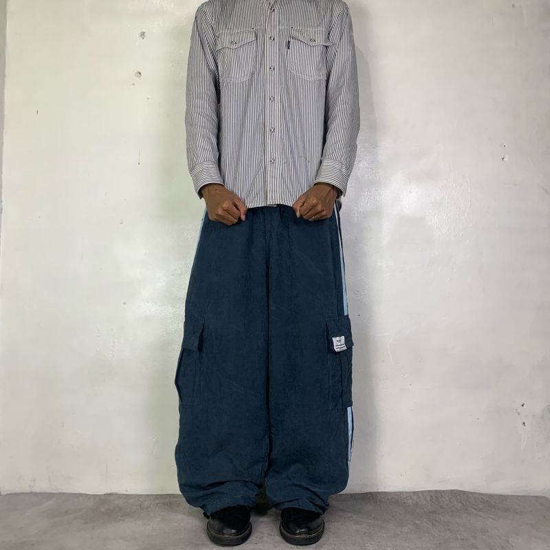 stripe pants cargo dark blue, foto 2