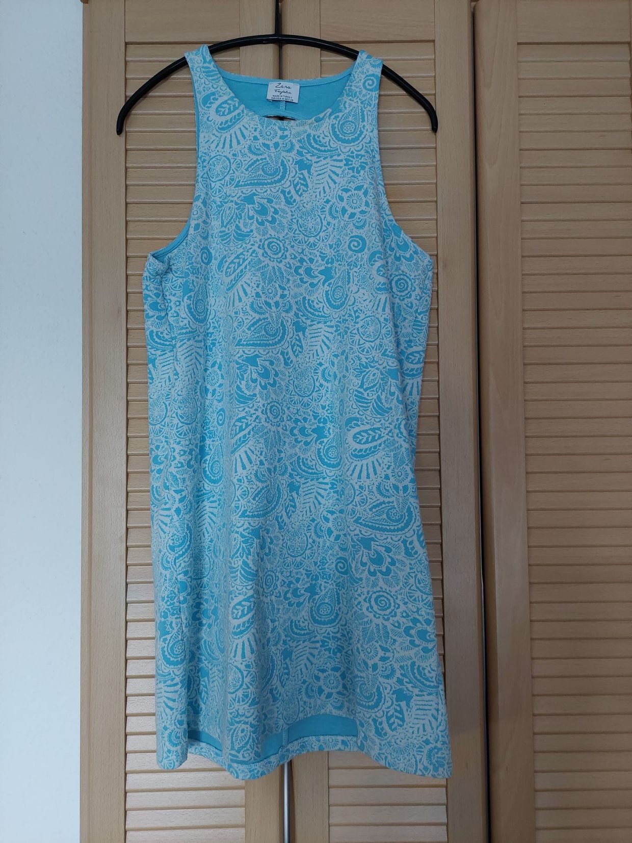 ZARA Luxury Summer dress Wanita white blue