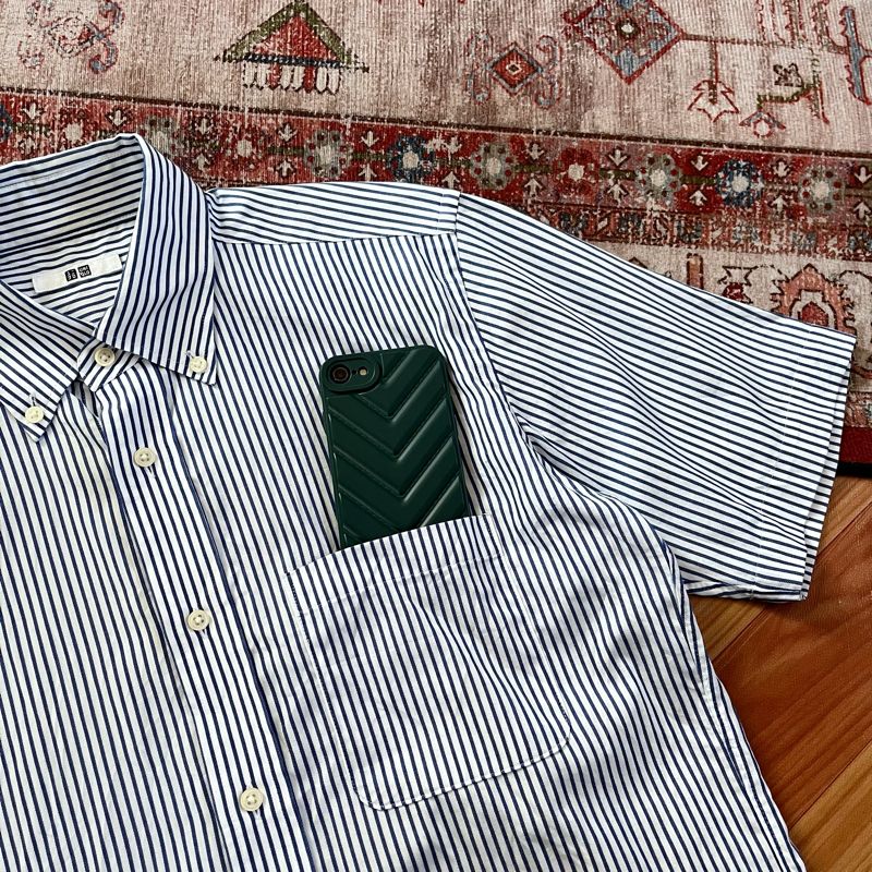 Kemeja Pendek Uniqlo Stripe, foto 4