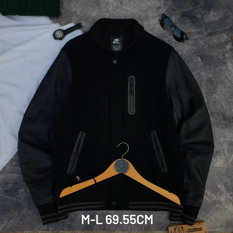 FY 868 - Nike NSW Destroyer leather Varsity Jacket, foto 2