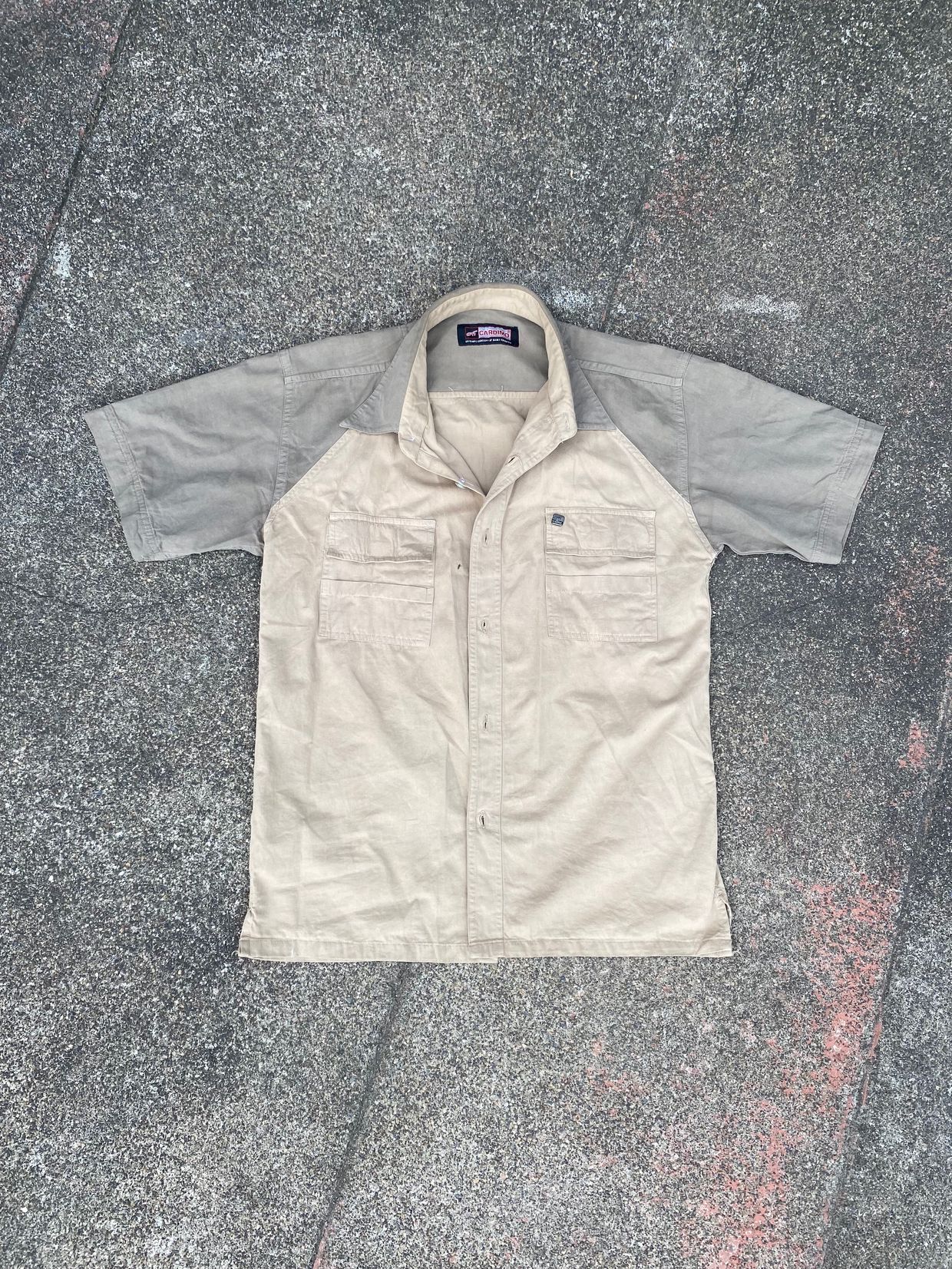 Vintage Casual Casual shirt Pria gray cream