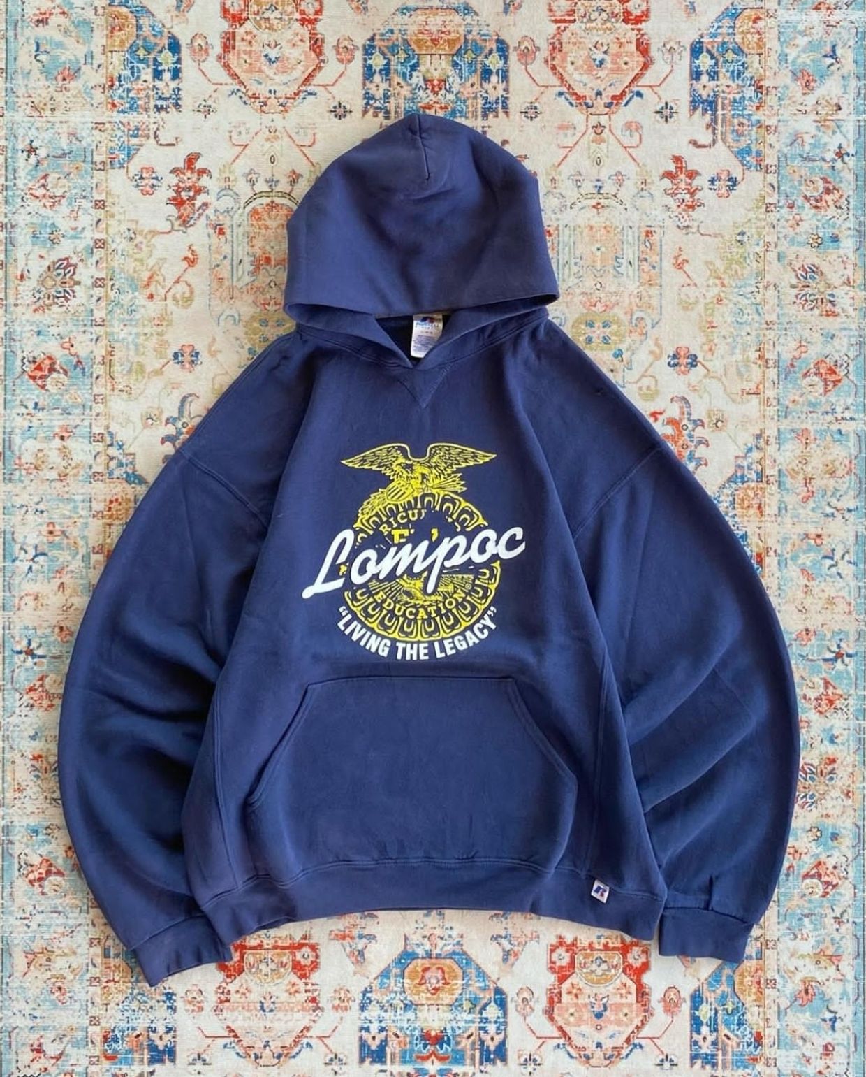 Russell Athletic Vintage Y2K Hoody Pria navy