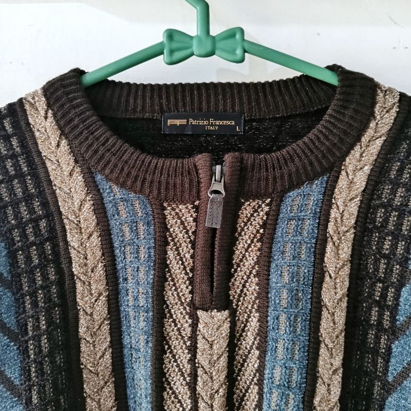 Velvet Half Zipper Knit Sweater, foto 3