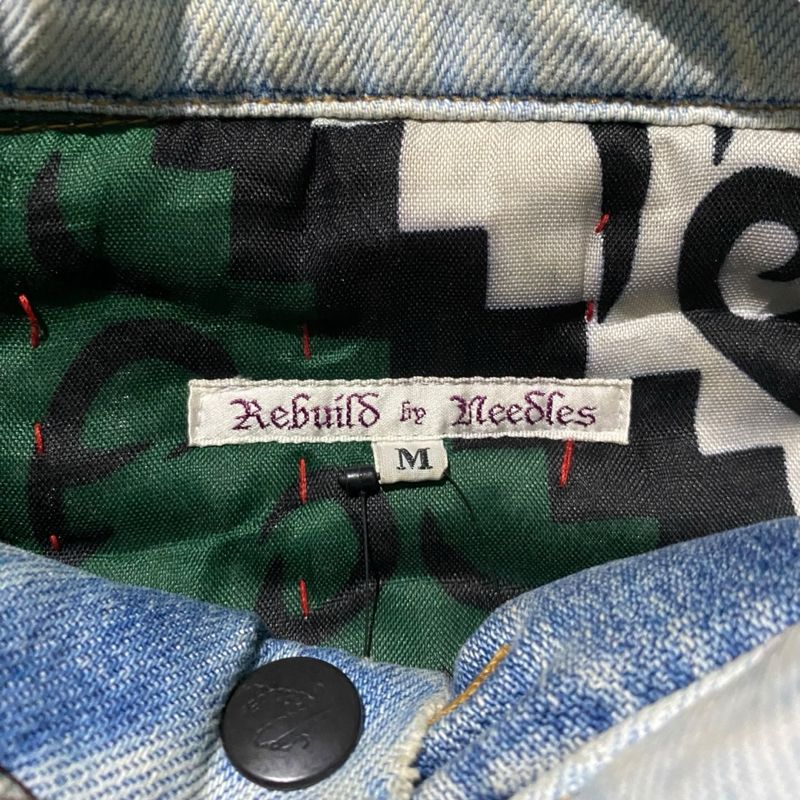 Rebuild by needles reversible denim jacket, foto 9