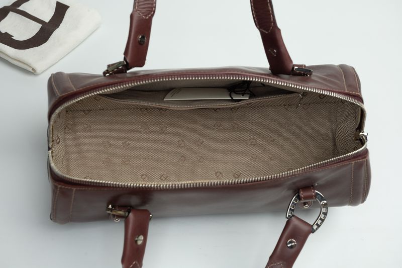 Original Authentic Aigner Leather Satchel Bag, foto 4