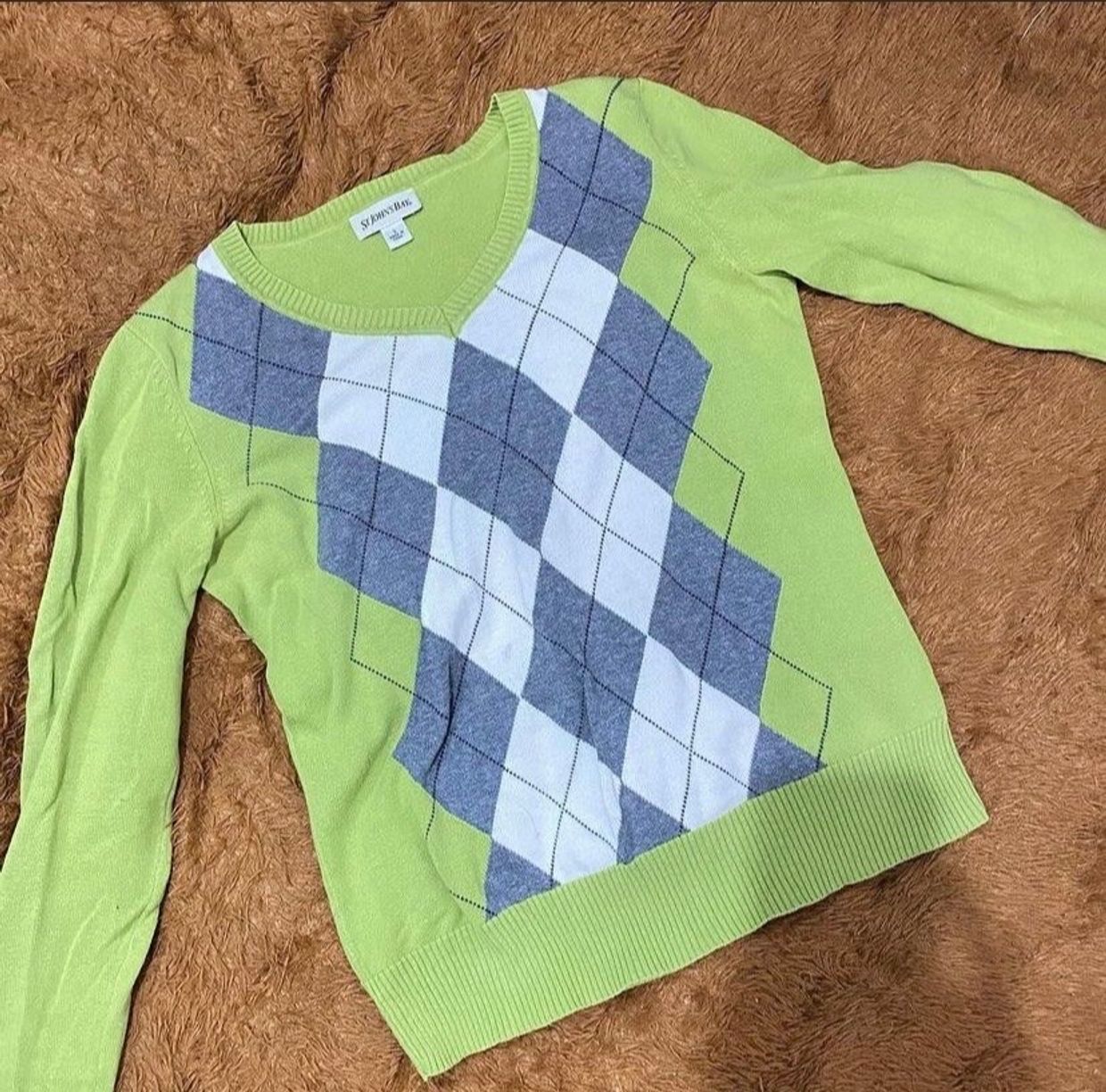 St John's Bay Vintage Sweater Wanita green