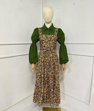 Overall dress 1 Set Coquette Flower
