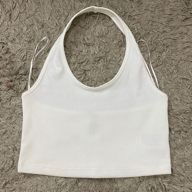 H&M Haltertop Knit White / Halternecktop, foto 2