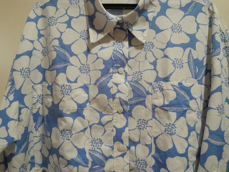 ZARA Flower Blue Crop Top Blouse, foto 6