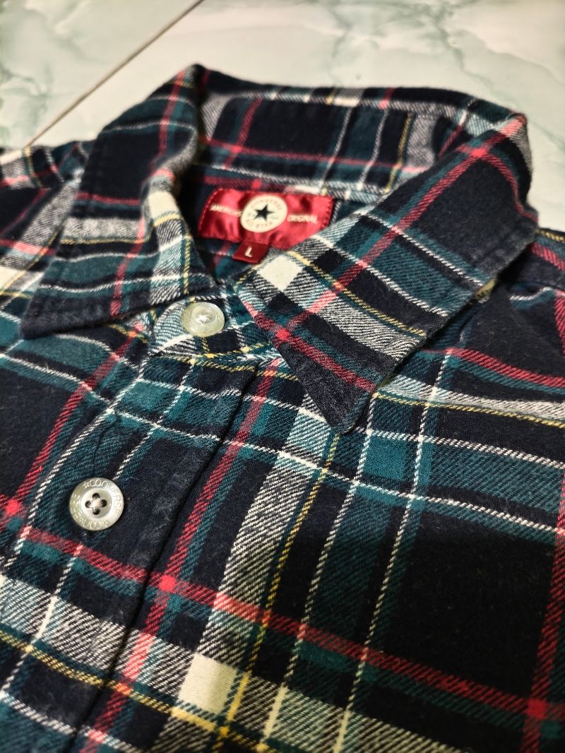 KEMEJA FLANNEL SHIRT CONVERSE ALLSTAR, foto 4
