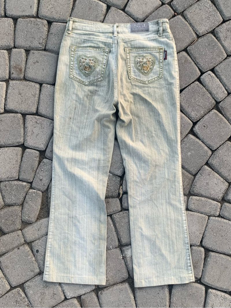 Flare bootcut embroidery jeans, foto 2