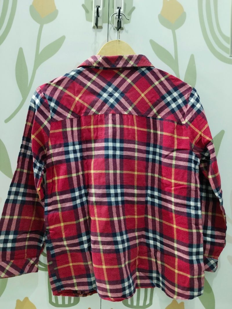 kemeja flanel merah, foto 3