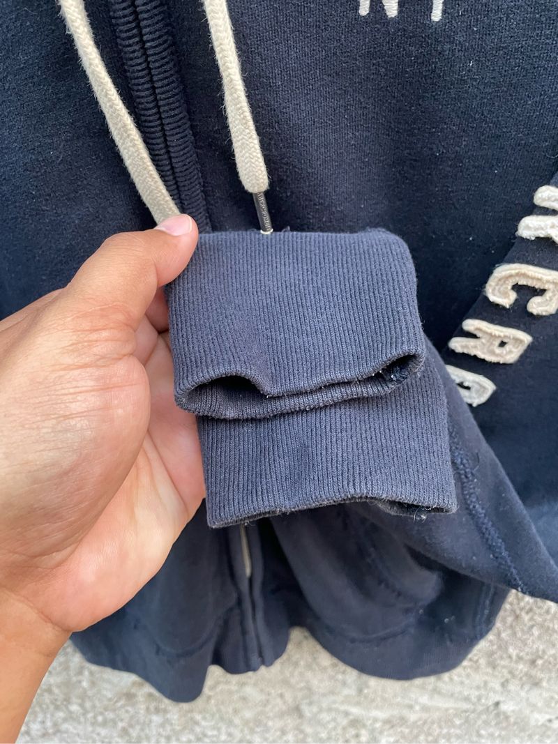 Hoodie Zipper Abercrombie Spellout, foto 3