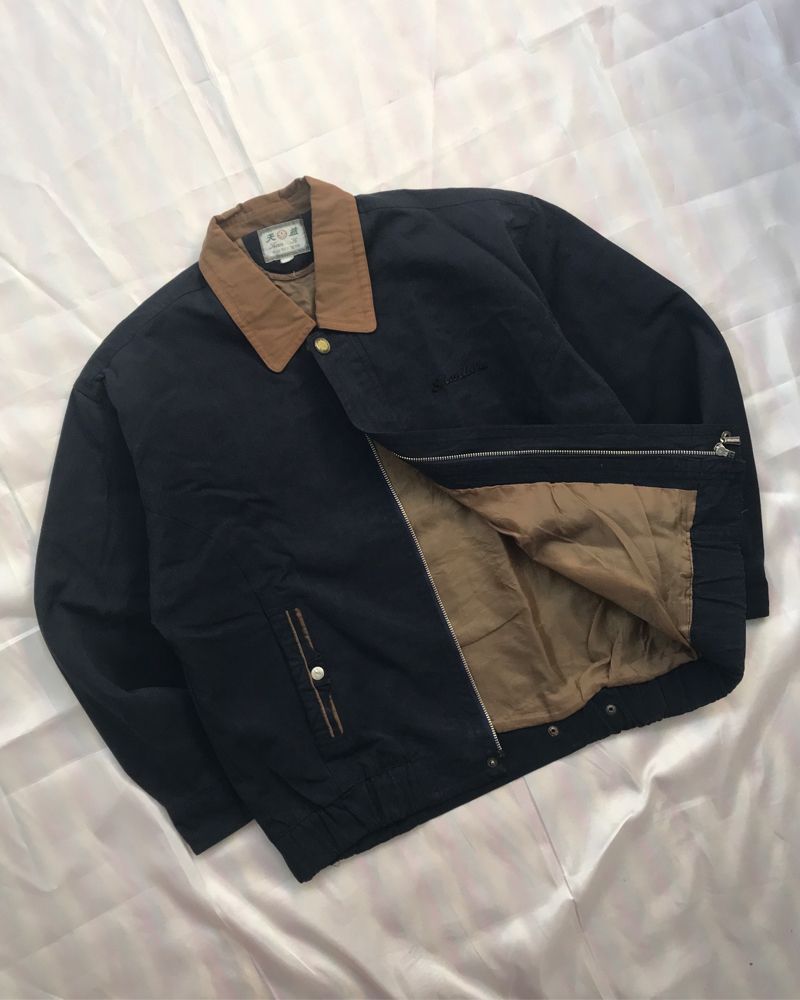 Vintage Tian Yi Navy Casual Work Jacket, foto 6
