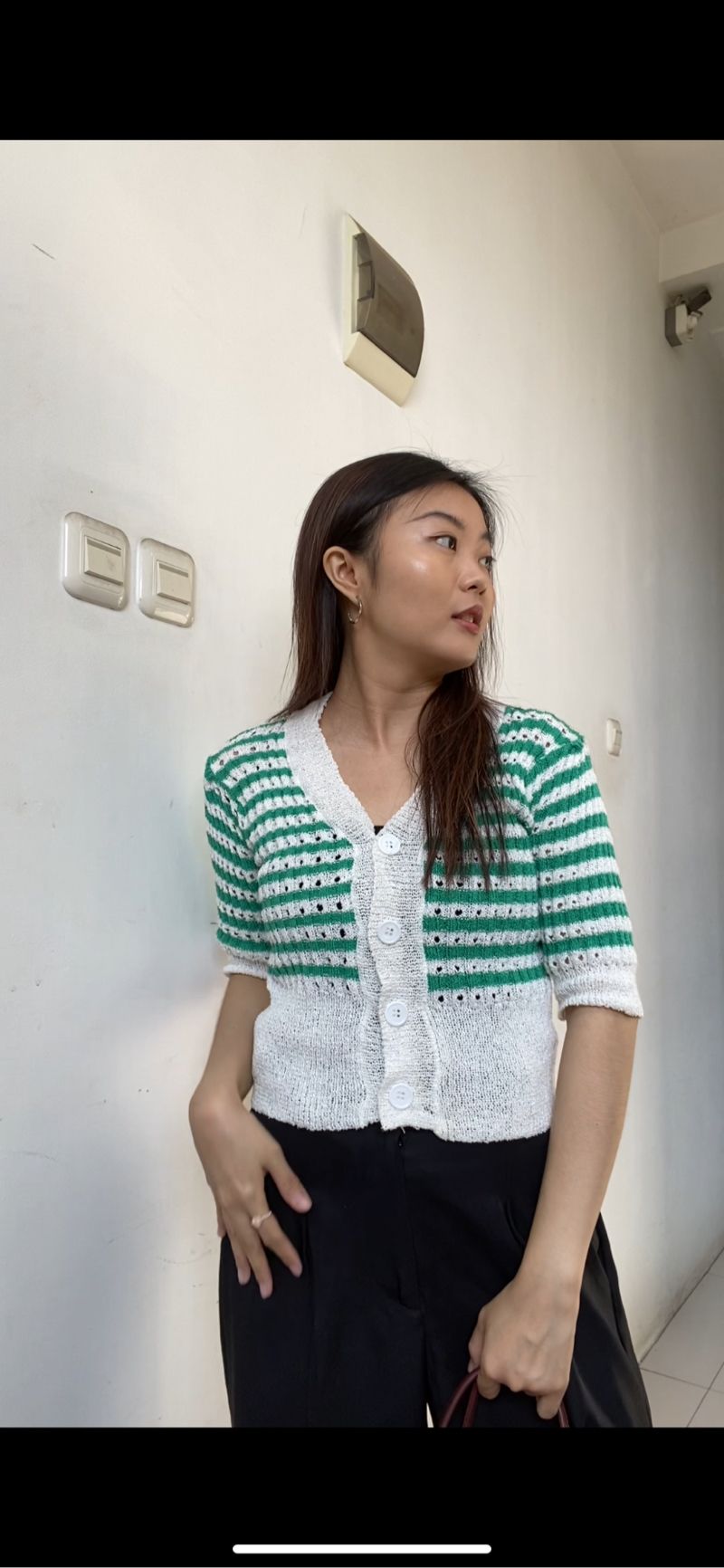 White Green Knit Top, foto 5