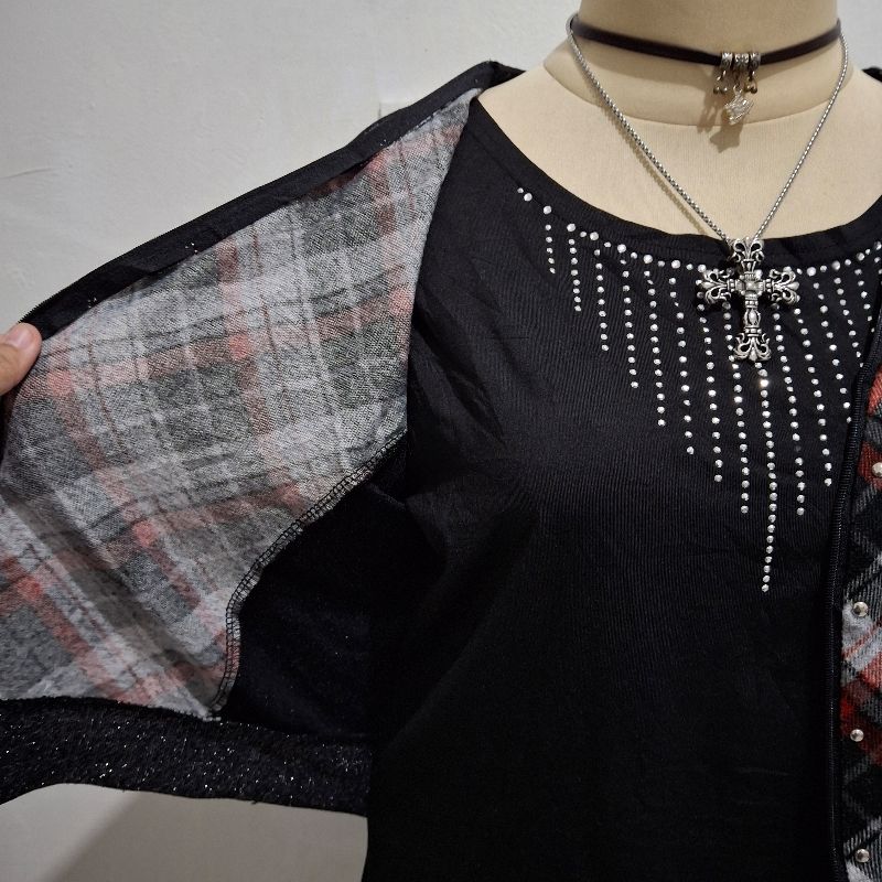Grunge plaid top, foto 7