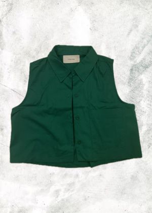 Shopatvelvet green sleeveless shirt