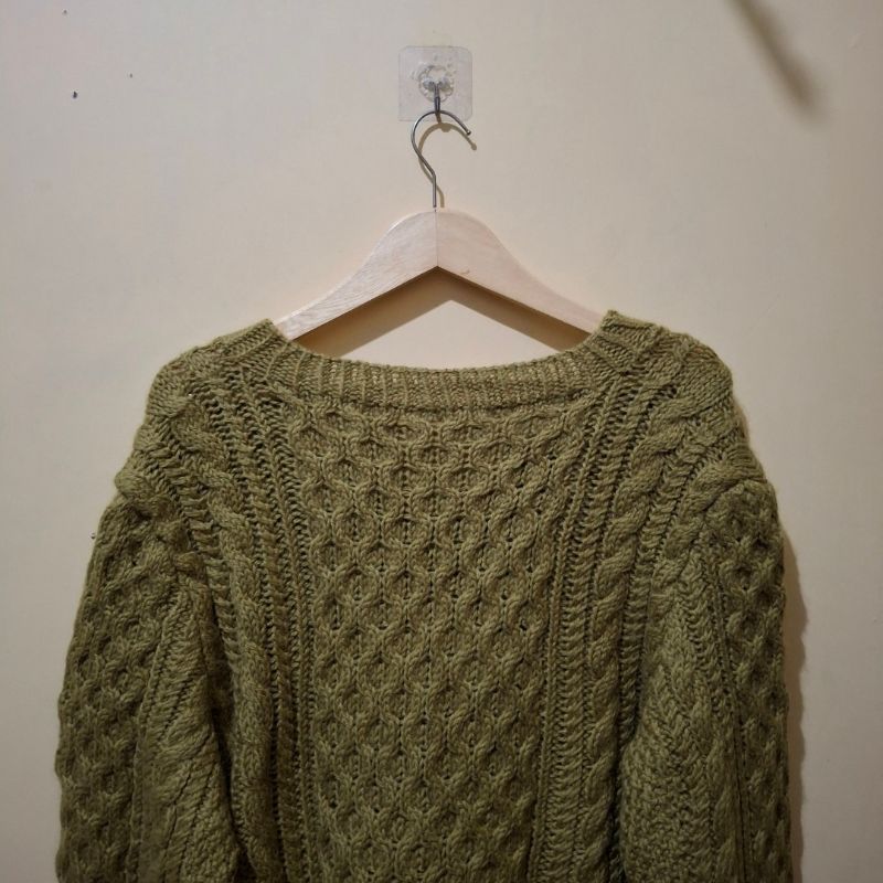 Full Cable Sweater Kepang Tebal Gemoy Mustard, foto 4