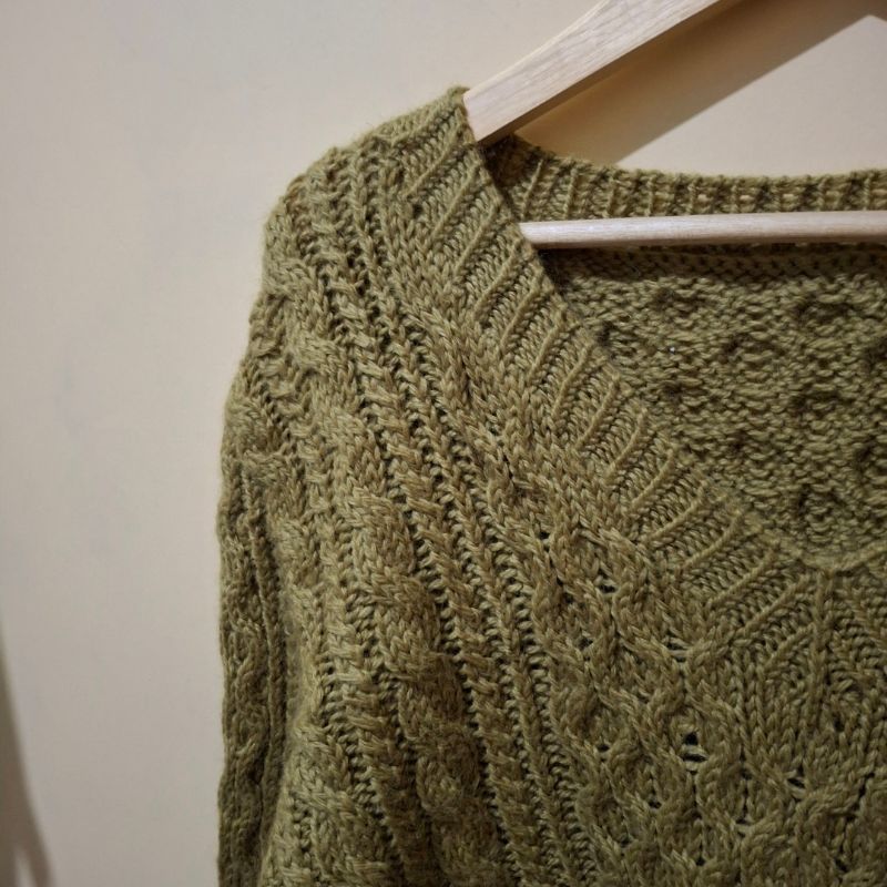 Full Cable Sweater Kepang Tebal Gemoy Mustard, foto 2