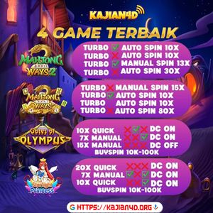 🔥🎰 4 GAME TERBAIK KAJIAN4D! 🎰🔥