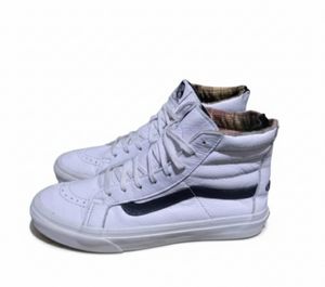 Vans Sk-8 Hi White Leather Vintage