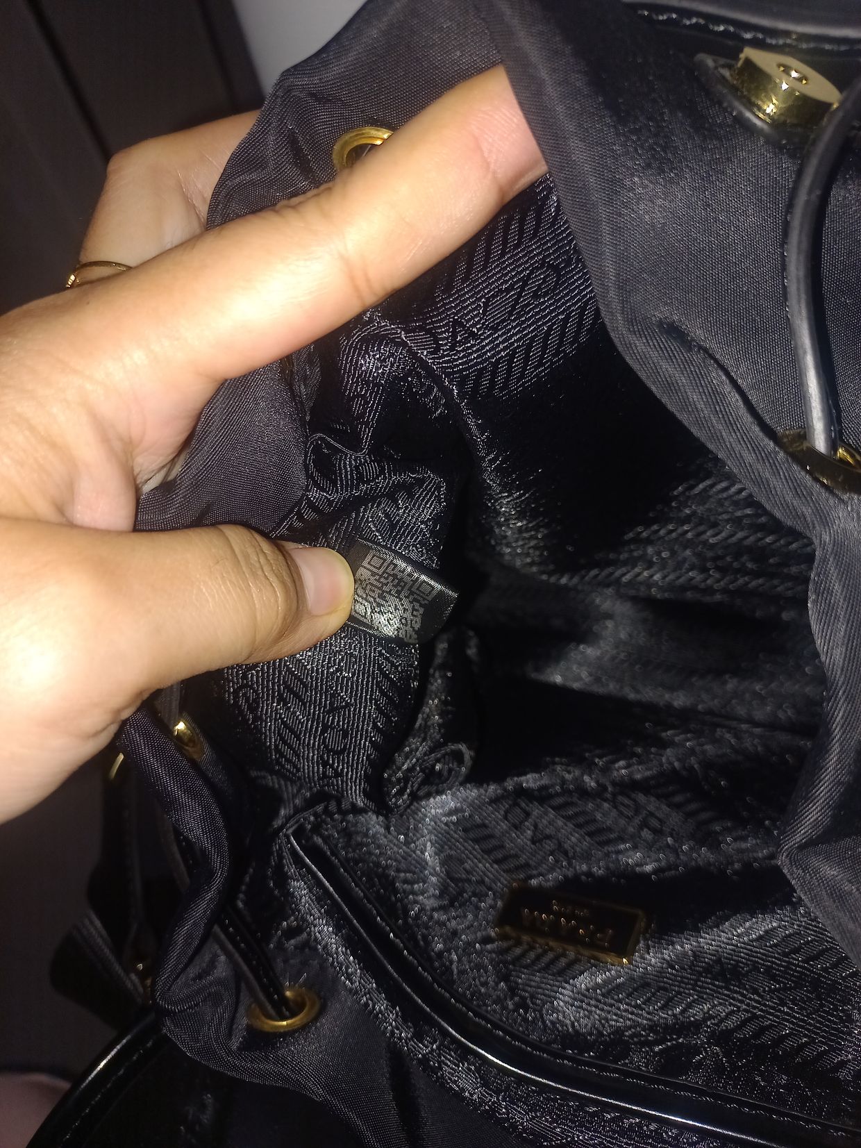 Prada Luxury Minimalist Backpack Wanita black, foto 4