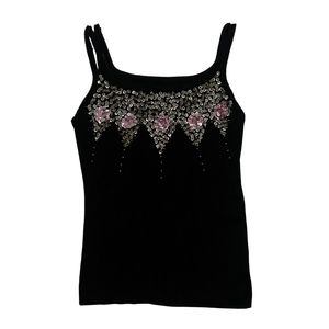 sequin rose cami