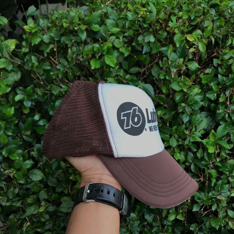 76 LUBRICANTS TRUCKER CAP BROWN WHITE, foto 3