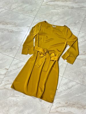 hnm mustard dress